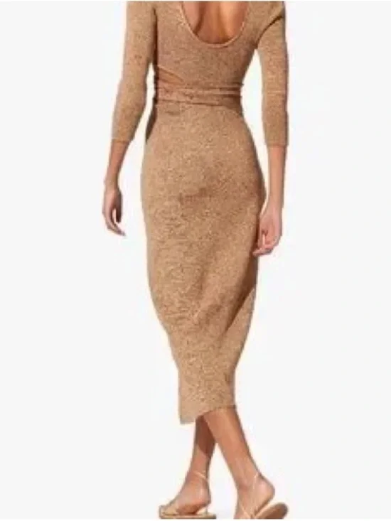 NWT Solid & Striped “The Lilla” wrap dress. Beautiful textured knit in neutral - Picture 6 of 9